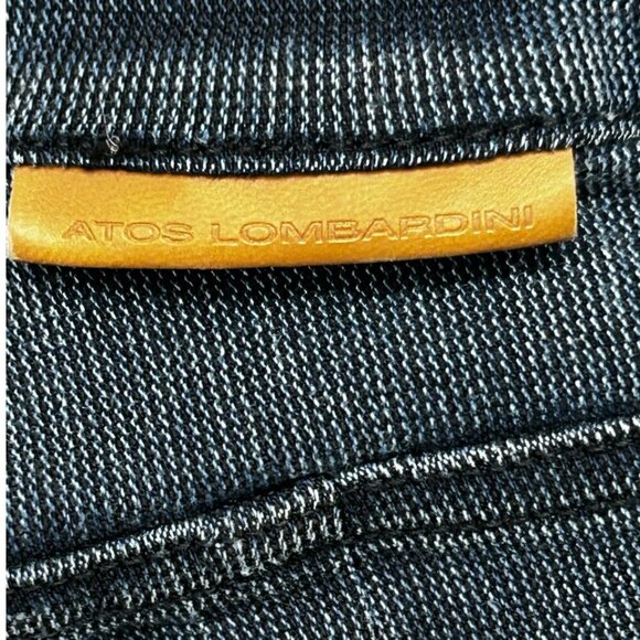 Vtg ATOS LOMBARDINI Women's Skinny Jeans Encrusted Hearts Size 27 Made in Italy - Picture 4 of 10